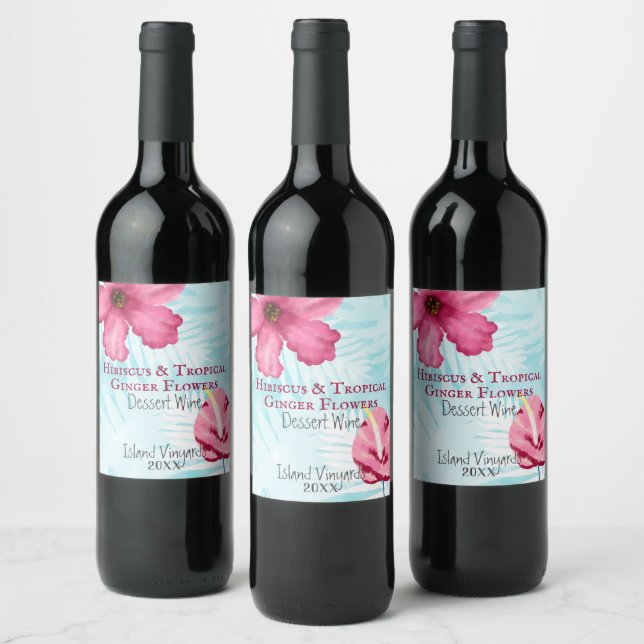 Etiqueta de Gumdrop & Hibiscus Tropical (Botellas)