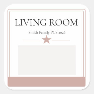 Etiqueta de habitación de sticker móvil 