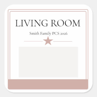 Etiqueta de habitación de sticker móvil