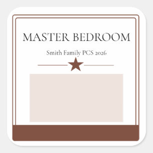 Etiqueta de habitación de sticker móvil 