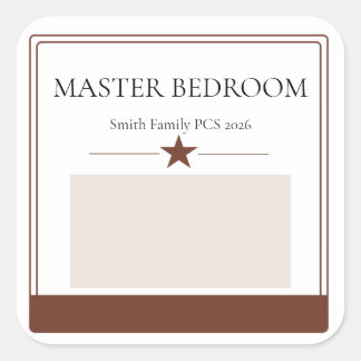 Etiqueta de habitación de sticker móvil