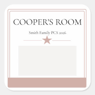 Etiqueta de habitación de sticker móvil
