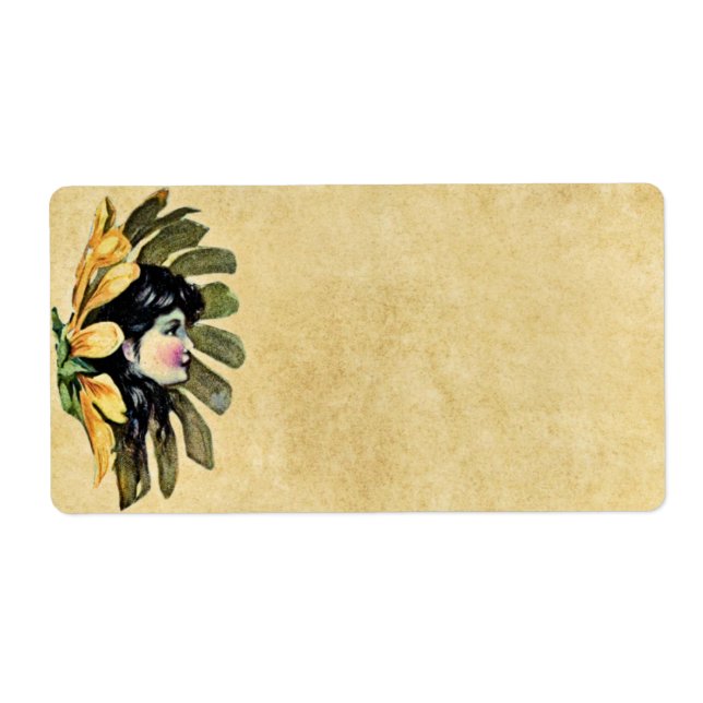 Etiqueta de hadas de flores (Frente)