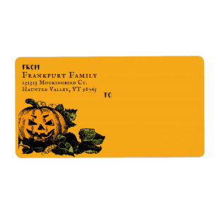 Etiqueta de Halloween de Jack O'Lantern