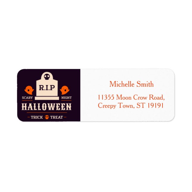 Etiqueta de Halloween Personalizado personalizada (Frente)