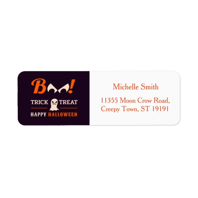 Etiqueta de Halloween Personalizado personalizada (Frente)