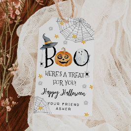 Etiqueta de Halloween Sorpresa Aquí Hay Un Regalo