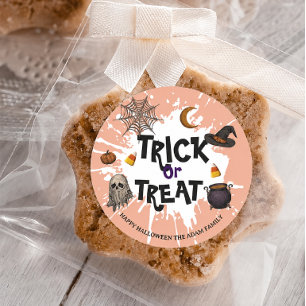 Etiqueta de Halloween Trick or Treat Pegatina de B