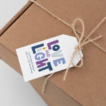 Etiqueta de Hanukkah "Amor y luz"<br><div class="desc">"Amor y luz" Diseño de Hanukkah.</div>