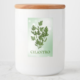 Etiqueta de hierbas de Cilantro