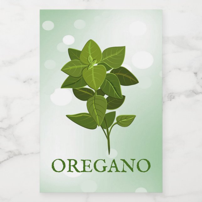 Etiqueta de hierbas de Oregano (Etiqueta única)
