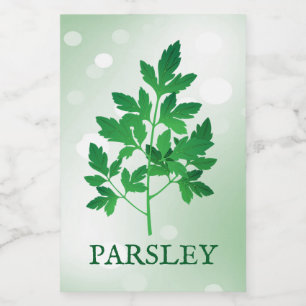 Etiqueta de hierbas de Parsley