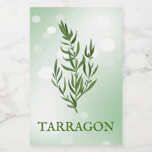 Etiqueta de hierbas de Tarragon