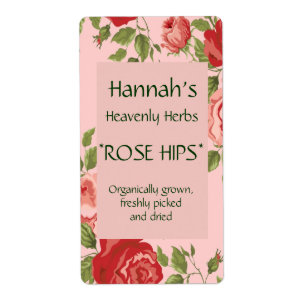 Etiqueta de hierbas locales