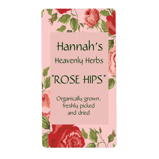 Etiqueta de hierbas locales (Frente)