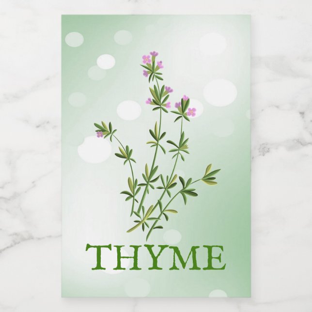 Etiqueta de hierbas Thyme (Etiqueta única)