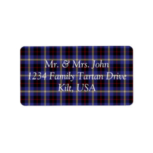 Etiqueta de Hill Tartan