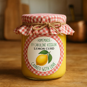 Etiqueta de hoja de conservas de limón casero