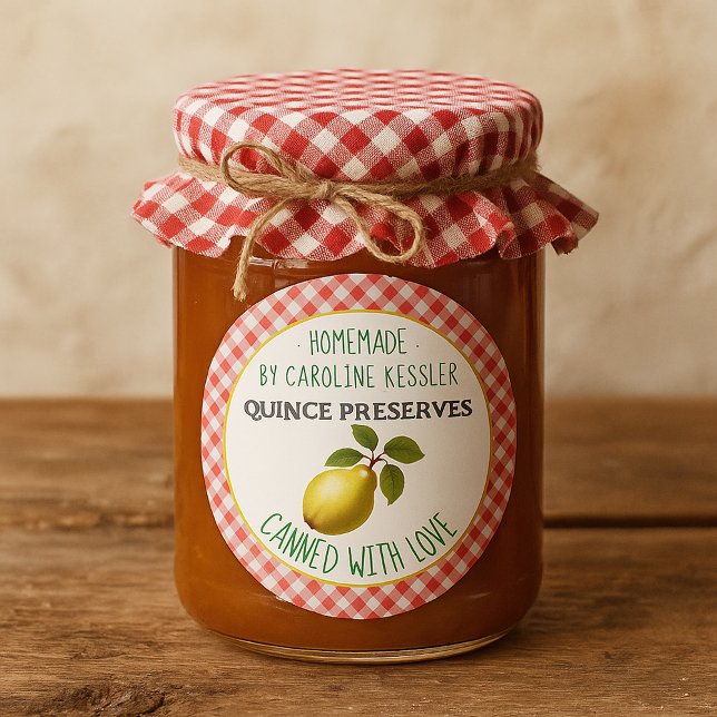Etiqueta de hoja de conservas de membrillo caseras (Subido por el creador)