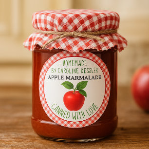 Etiqueta de Hoja de Conservas de Mermelada de Manz