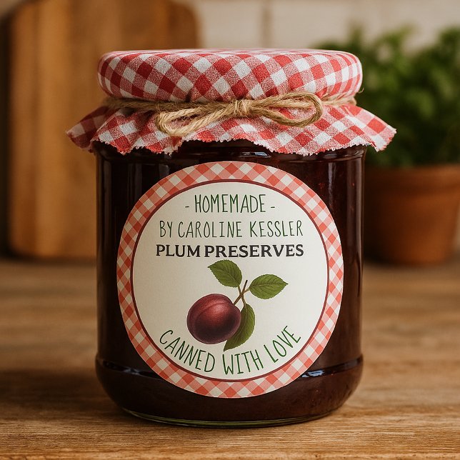 Etiqueta de hoja para conservas de ciruela caseras (Subido por el creador)