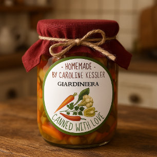 Etiqueta de hoja para conservas de Giardiniera en