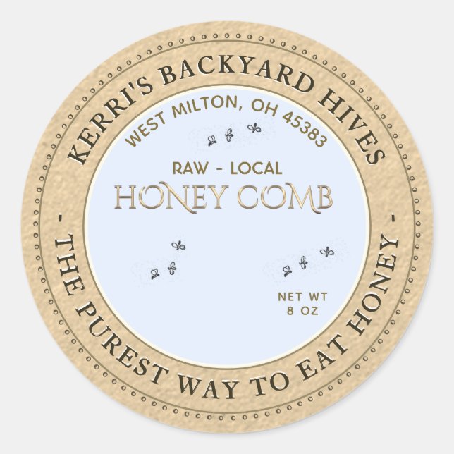 Etiqueta de Honeycomb local pura de la colina de f (Anverso)