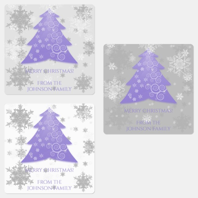 Etiqueta de horquilla de árbol de Navidad festivo  (Grupo)