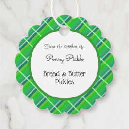 Etiqueta de horquilla de Personalizado retro-verde