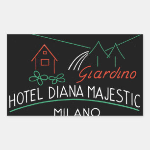 Etiqueta de Hotel Milano Vintage