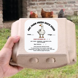 Etiqueta de huevo de pato de Indiana fda