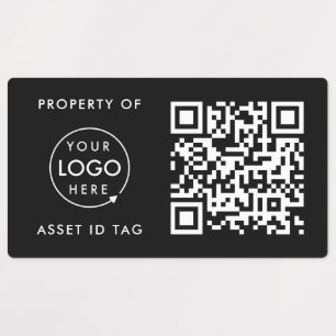 Etiqueta de Id. de activo QR Code Propiedad de B
