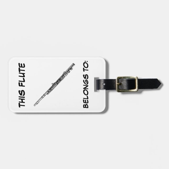 Etiqueta de identificación de la flauta (Frente Horizontal)