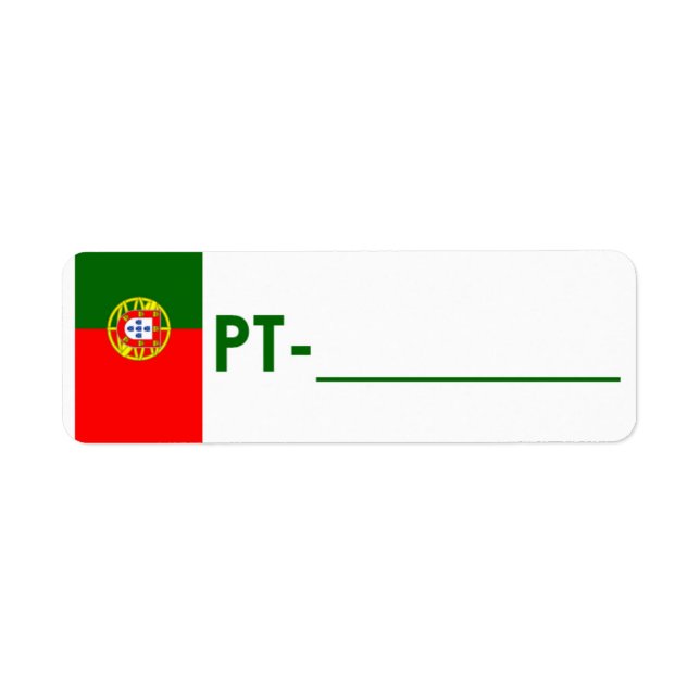 Etiqueta de identificación de poscruce Portugal "E (Frente)