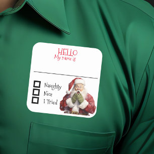 Etiqueta de Identificación de Santa Claus para Nav
