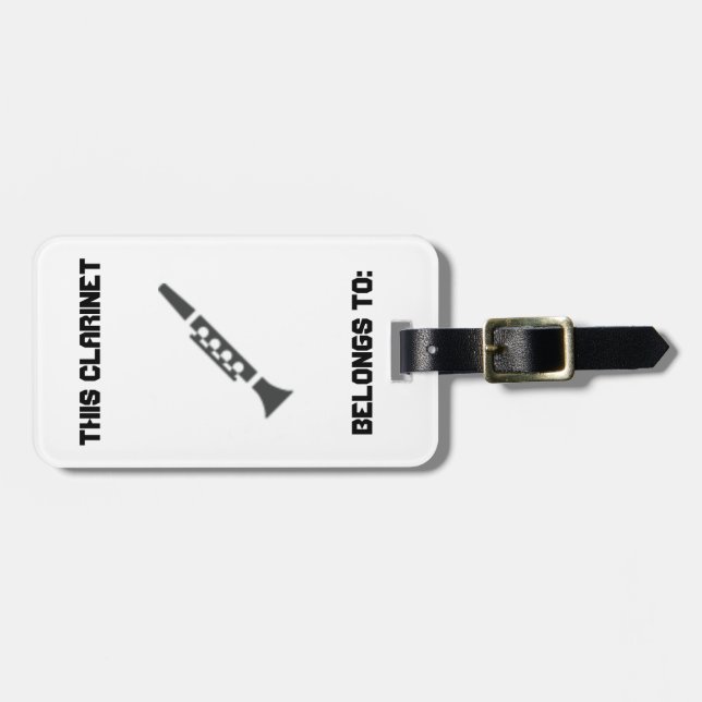 Etiqueta de identificación del Clarinet (Frente Horizontal)