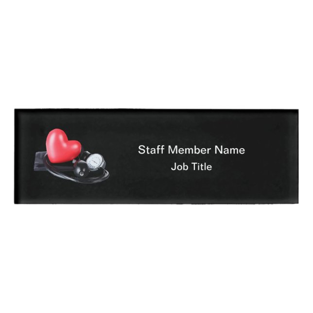 Etiqueta de identificación del personal médico (Anverso)