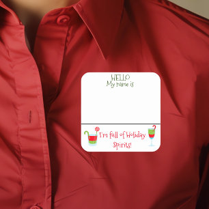 Etiqueta de identificación para la fiesta de cócte