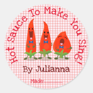 Etiqueta de ilustracion de pimienta picante