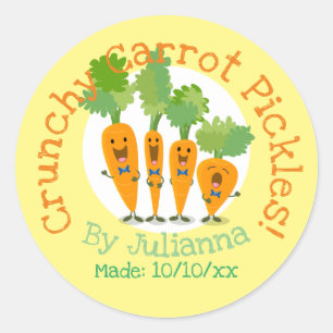 Etiqueta de ilustracion personalizado de zanahoria