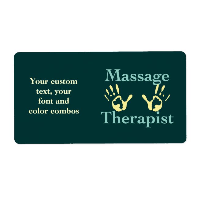 Etiqueta de impresión de mano amarilla (Frente)