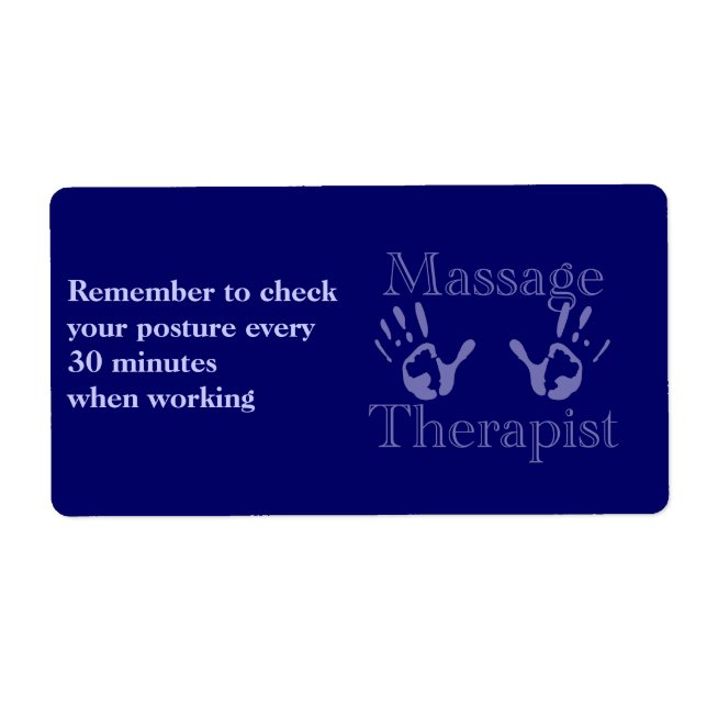 Etiqueta de impresión de manos azules (Frente)