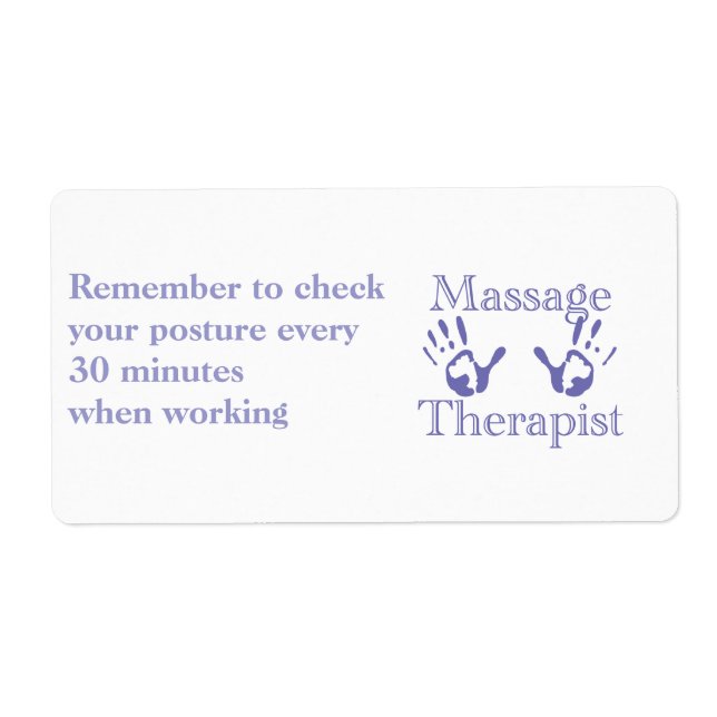 Etiqueta de impresión de manos azules (Frente)