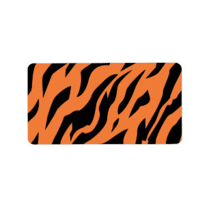 Etiqueta de impresión de patrón de tigre