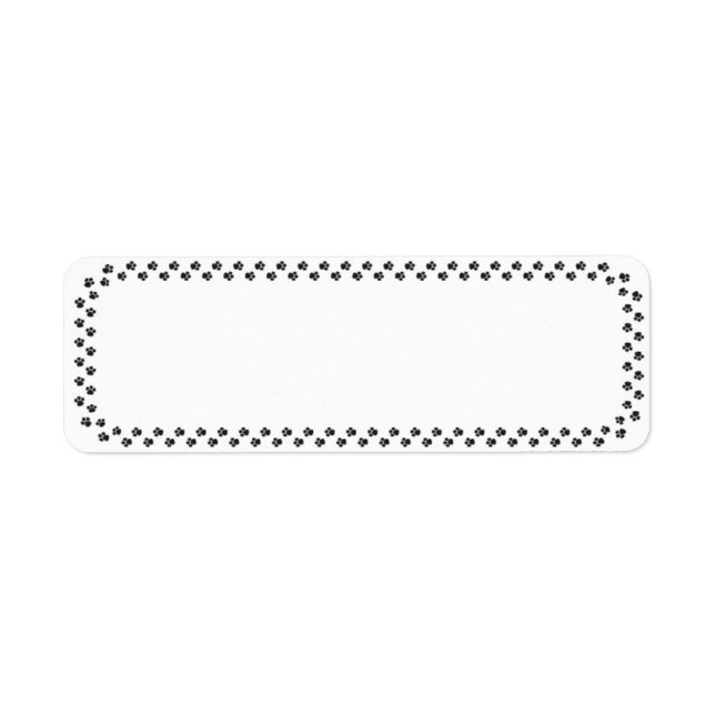 Etiqueta de impresión de perro (Frente)