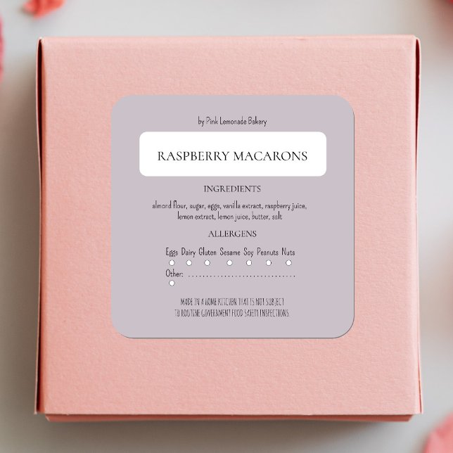 Etiqueta de Ingrediente de Panadería y Alergen de  (Subido por el creador)