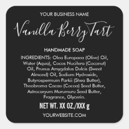 Etiqueta de ingrediente de producto de belleza cor
