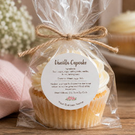 Etiqueta de Ingredientes de Cupcake de Vainilla Wh