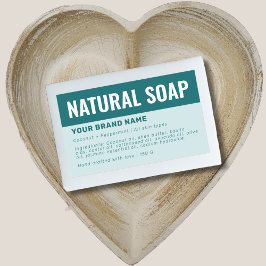 Etiqueta de ingredientes de embalaje de jabón pers