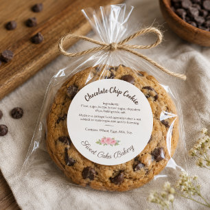 Etiqueta de Ingredientes de Galleta de Chocolate W